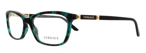 versace eyeglasses ve 3186 5076 green havana 54mm|Versace™ VE3186 5076 54 Havana Eyeglasses .